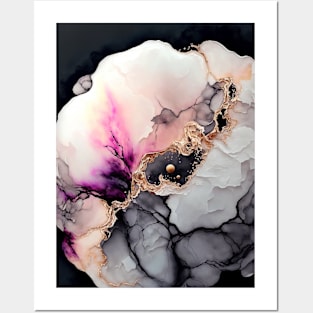Cotton Blush - Abstract Alcohol Ink Resin Art Posters and Art